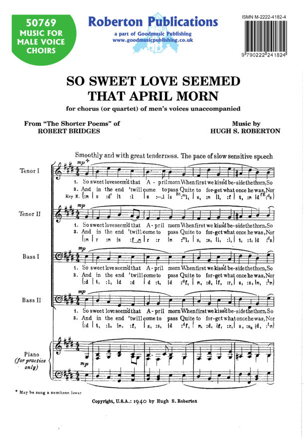 So Sweet Love Seemed That April Mrn image
