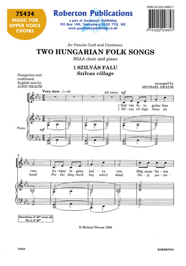 Two Hungarian Folk Songs image