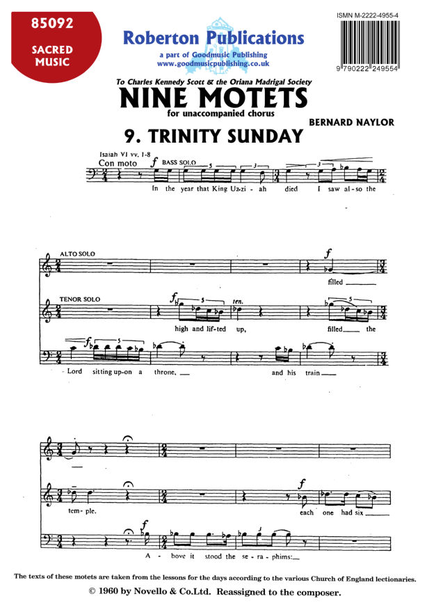 9 Motets - No.9 (Trinity Sunday) image