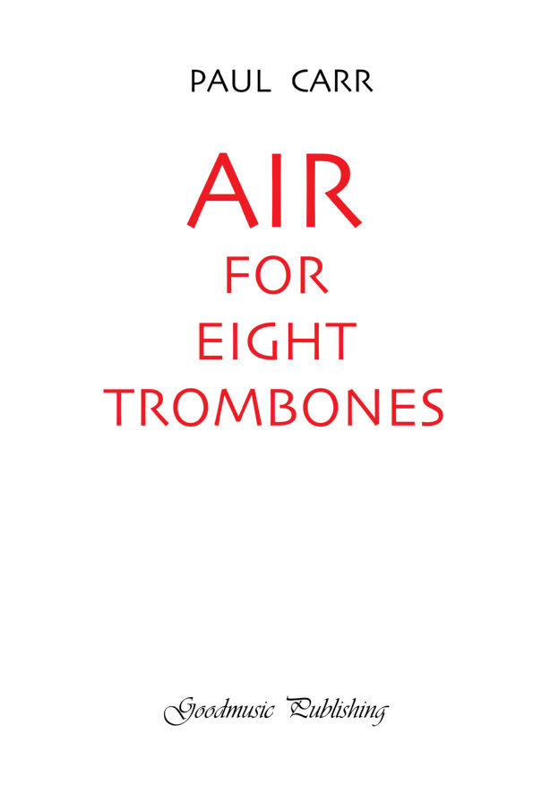 Air for Eight Trombones image